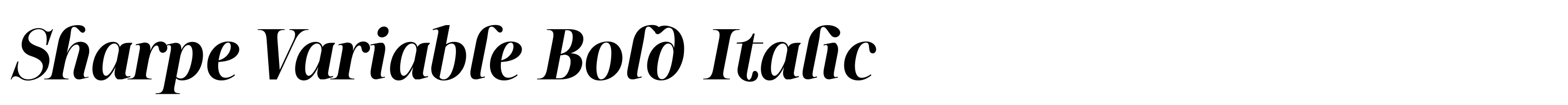 Sharpe Variable Bold Italic